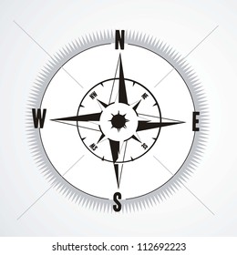 structure compass illustration isolated on white background, vector illustration