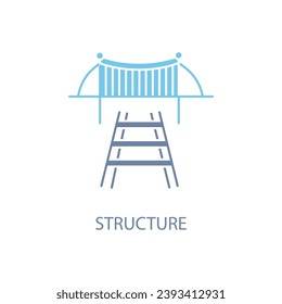 structure concept line icon. Simple element illustration. structure concept outline symbol design.