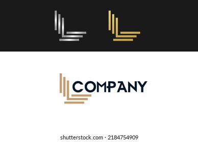 Struktur bestehend aus Buchstaben l minimalem Logo-Design