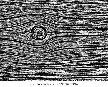  Structure of cracks of wood  vector background, Fragment of an old tree with a knot 