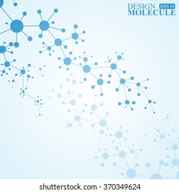 The structure of the DNA molecule and neurons. Science Vector for your design.