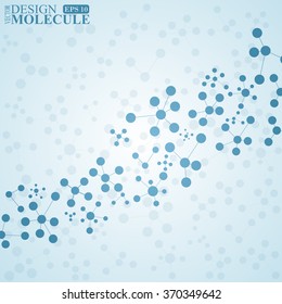 The structure of the DNA molecule and neurons. Science Vector for your design.