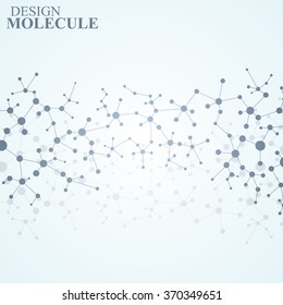 The structure of the DNA molecule and neurons. Science Vector for your design.