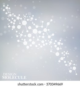 The structure of the DNA molecule and neurons. Science Vector for your design.