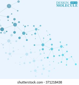 The structure of the DNA molecule and neurons. Science Vector for your design