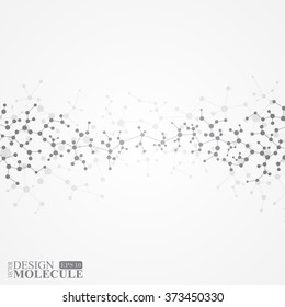 The structure of the DNA molecule and neurons. Science Vector for your design.