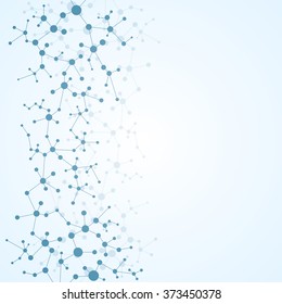 The structure of the DNA molecule and neurons. Science Vector for your design.