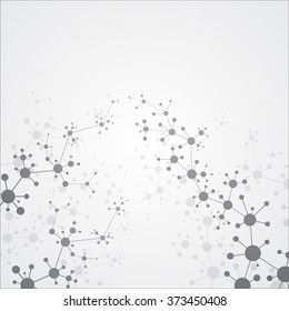 The structure of the DNA molecule and neurons. Science Vector for your design.