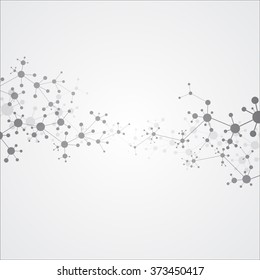 The structure of the DNA molecule and neurons. Science Vector for your design.