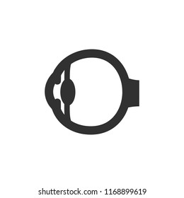 structure of the eye. monochrome icon
