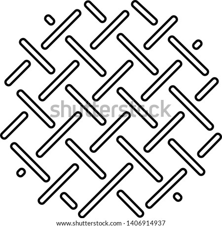 Structure of the fabric. Vector outline icon isolated on white background.
