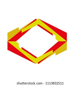 structure formed by planes that form a rhombus colors green and red