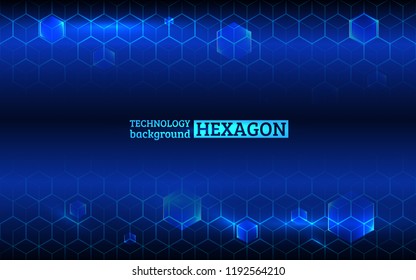 Structure hexagon and communication elements. Hi-tech background for science, technology, medicine. Technology geometric minimal design.