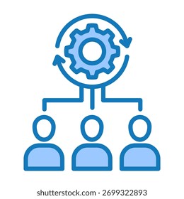 Icono de estructura azul Dualtone Design Ilustración vectorial