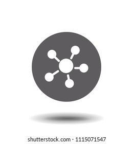 Structure icon from Business Bicolor Set. This flat vector symbol uses gray color, rounded angles, and isolated on a white background.