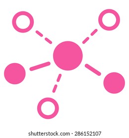 Structure icon from Business Bicolor Set. This flat vector symbol uses pink color, rounded angles, and isolated on a white background.