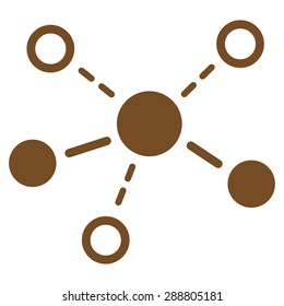Structure icon from Business Bicolor Set. This flat vector symbol uses brown color, rounded angles, and isolated on a white background.