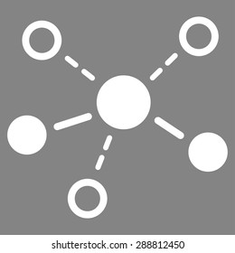 Structure icon from Business Bicolor Set. This flat vector symbol uses white color, rounded angles, and isolated on a gray background.