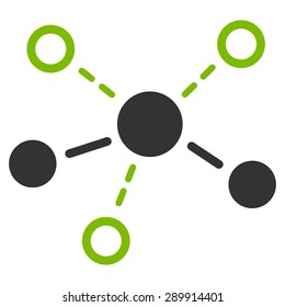 Structure icon from Business Bicolor Set. This flat vector symbol uses eco green and gray colors, rounded angles, and isolated on a white background.