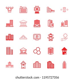 Structure icon. collection of 25 structure filled and outline icons such as building, home, business center, pylon. editable structure icons for web and mobile.