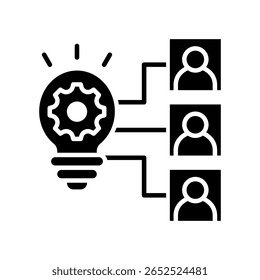 Ilustración vectorial de glifo de icono de estructura