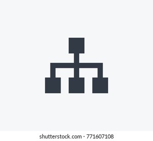 Structure icon isolated on clean background. Hierarchy concept drawing structure icon in modern style. Vector illustration of structure icon for your web site mobile logo app UI design.