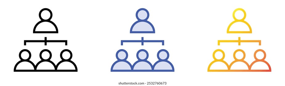 structure icon. Linear, Blue Fill and Gradient Style Design Isolated On White Background