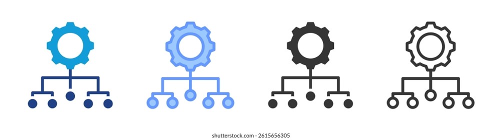 Structure icon set multiple style collection
