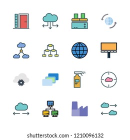 structure icon set. vector set about maps and flags, network, spray and depth perception icons set.