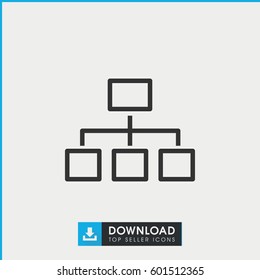 Structure Icon. Simple Outline Structure Vector Icon. On White Background.