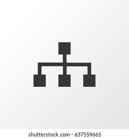 Structure Icon Symbol. Premium Quality Isolated Hierarchy Element In Trendy Style.