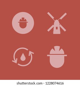 structure icon. structure vector icons set windmill, hydraulic energy and builder