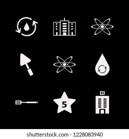 structure icon. structure vector icons set trowel, office building, hotel building and spatula