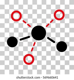 Structure icon. Vector illustration style is flat iconic bicolor symbol, intensive red and black colors, transparent background. Designed for web and software interfaces.