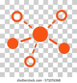 Structure icon. Vector illustration style is flat iconic symbol, orange color, transparent background. Designed for web and software interfaces.