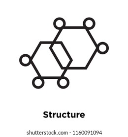 Structure icon vector isolated on white background, Structure transparent sign