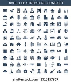 structure icons. Trendy 100 structure icons 