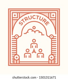 STRUCTURE AND ILLUSTRATION ICON CONCEPT