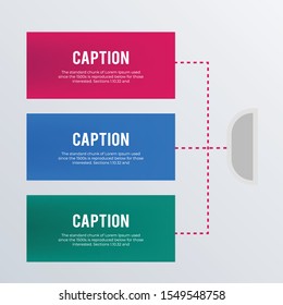 Structure infographics template design. Business concept infograph with 3 options, steps or processes. Vector visualization can be used for workflow layout, diagram, annual report, web