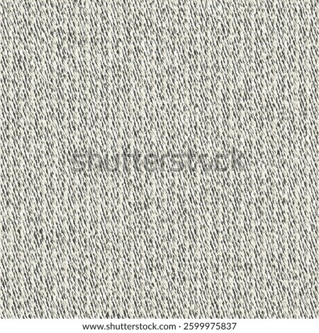 A structure of intertwined threads in a rough fabric from the countryside. Aged gray blanket woven from wool or cotton. Abstract vector seamless.