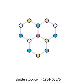 Icono De Línea De Estructura Aislado En Fondo Blanco