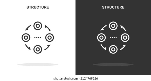 icono de la línea de estructura. Sencillo contorno estilo.estructura signo lineal. Ilustración vectorial aislada en fondo blanco. EPS de trazo editable 10
