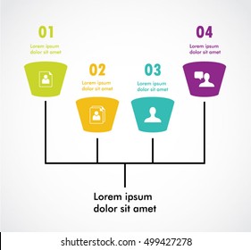 Structure line label of infographics elements for business template design vector.