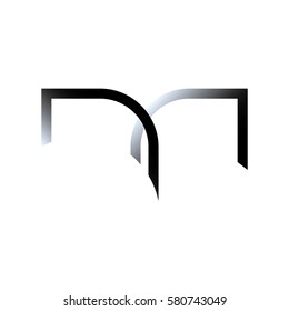 Structure logo Letter icon s Classic gray vector