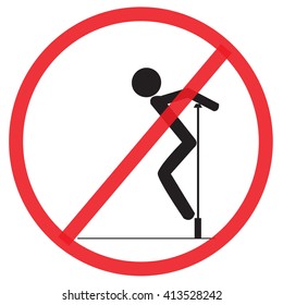 The structure may be  not strong do not lean against. Not Allowed Sign, warning symbol, vector illustration.