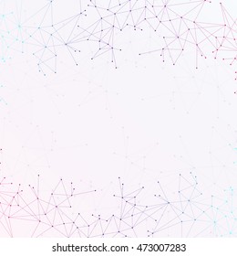 Structure molecule atom dna and communication background. Concept of neurons. Illusion nervous system. Medical scientific backdrop. Vector illustration