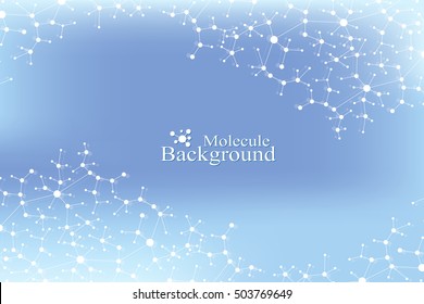 Structure molecule atom dna and communication background. Concept of neurons. Connected lines with dots. Illusion nervous system. Medical scientific illustration backdrop