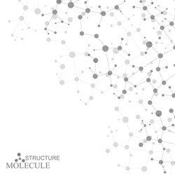 Structure molecule and communication Dna, atom, neurons. Science concept for your design. Connected lines with dots. Medical, technology, chemistry, science background. Vector illustration.