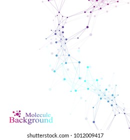 Structure molecule and communication. Dna, atom, neurons. Scientific molecule background for medicine, science technology chemistry. Vector illustration.
