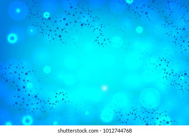 Structure molecule and communication. Dna, atom, neurons. Scientific concept for your design. Connected lines with dots. Medical, technology, chemistry, science background. Vector illustration.